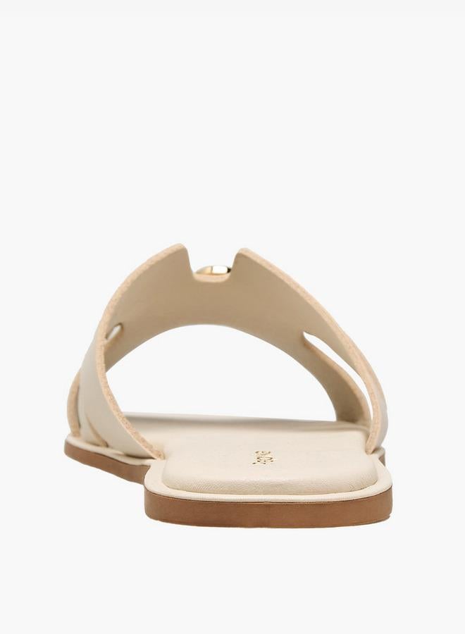 Paprika Women Metal Accent Flat Sandals - Image 5